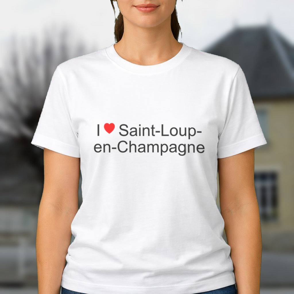 T-shirt I love Saint-Loup-en-Champagne porté