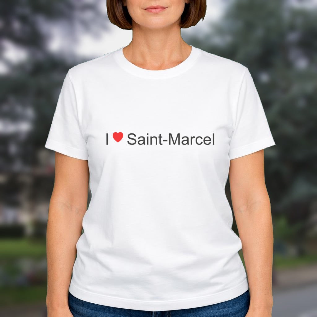 T-shirt I love Saint-Marcel (27) porté