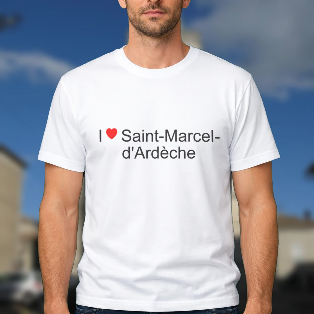 T-shirt I love Saint-Marcel-d'Ardèche porté