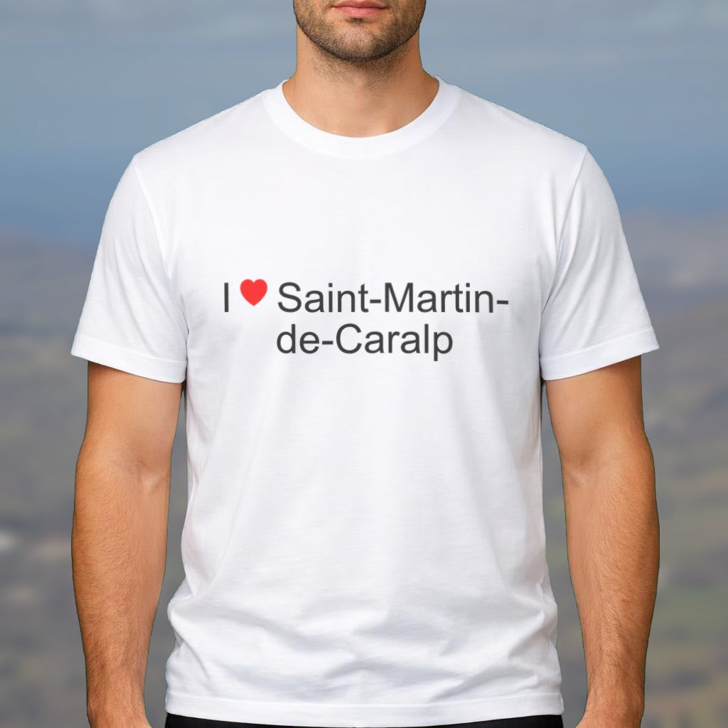 T-shirt I love Saint-Martin-de-Caralp porté