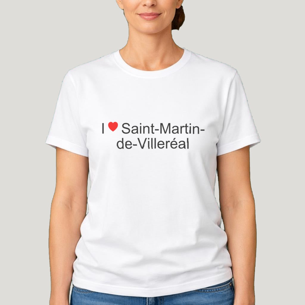 T-shirt I love Saint-Martin-de-Villeréal