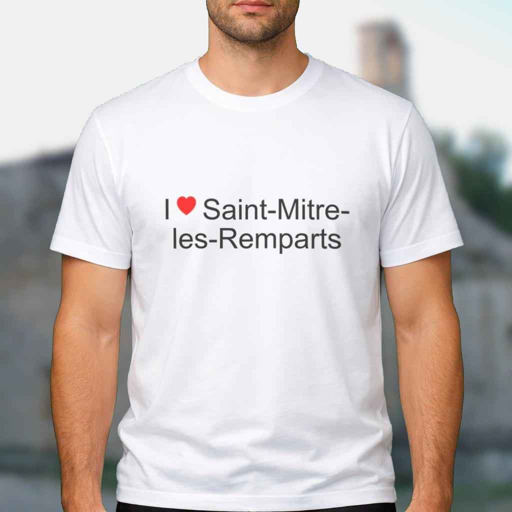 T-shirt I love Saint-Mitre-les-Remparts porté