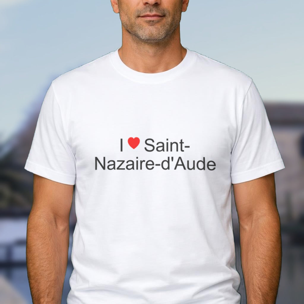 T-shirt I love Saint-Nazaire-d'Aude porté