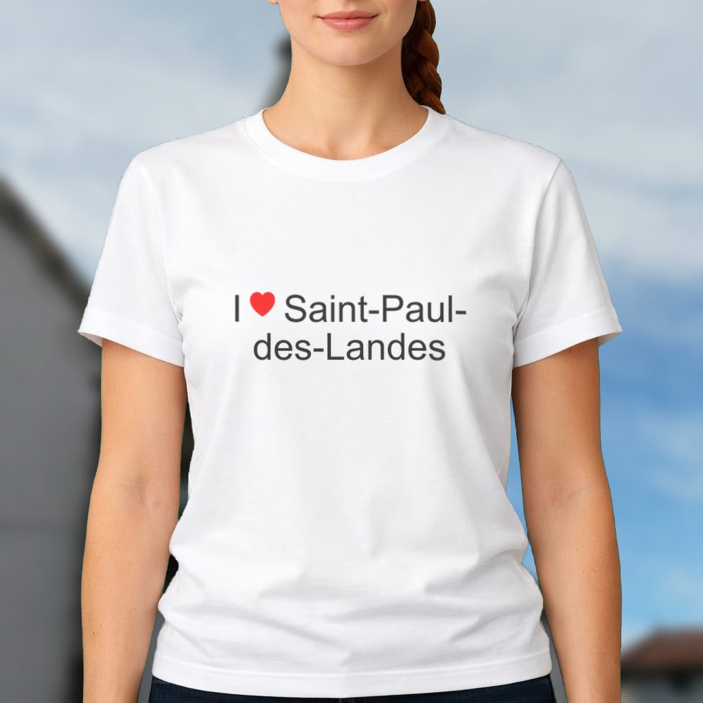 T-shirt I love Saint-Paul-des-Landes porté