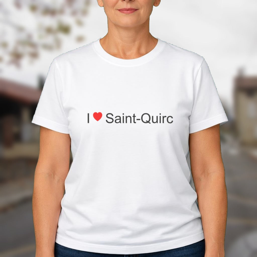 T-shirt I love Saint-Quirc porté