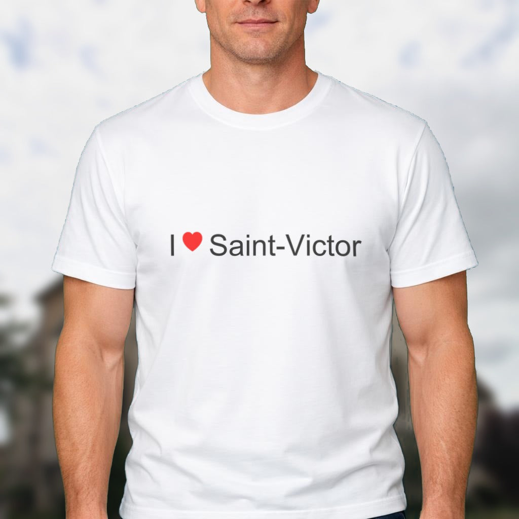 T-shirt I love Saint-Victor (03) porté