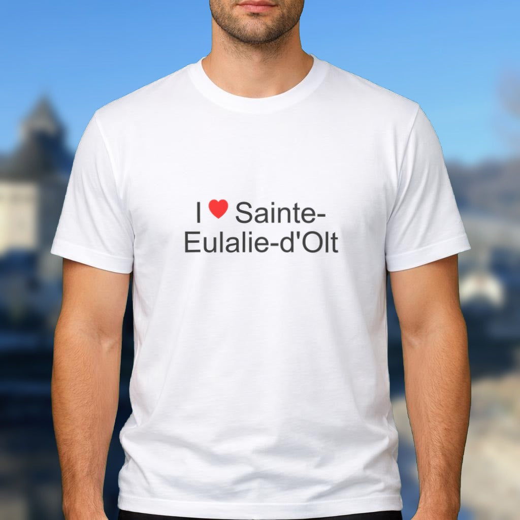 T-shirt I love Sainte-Eulalie-d'Olt porté