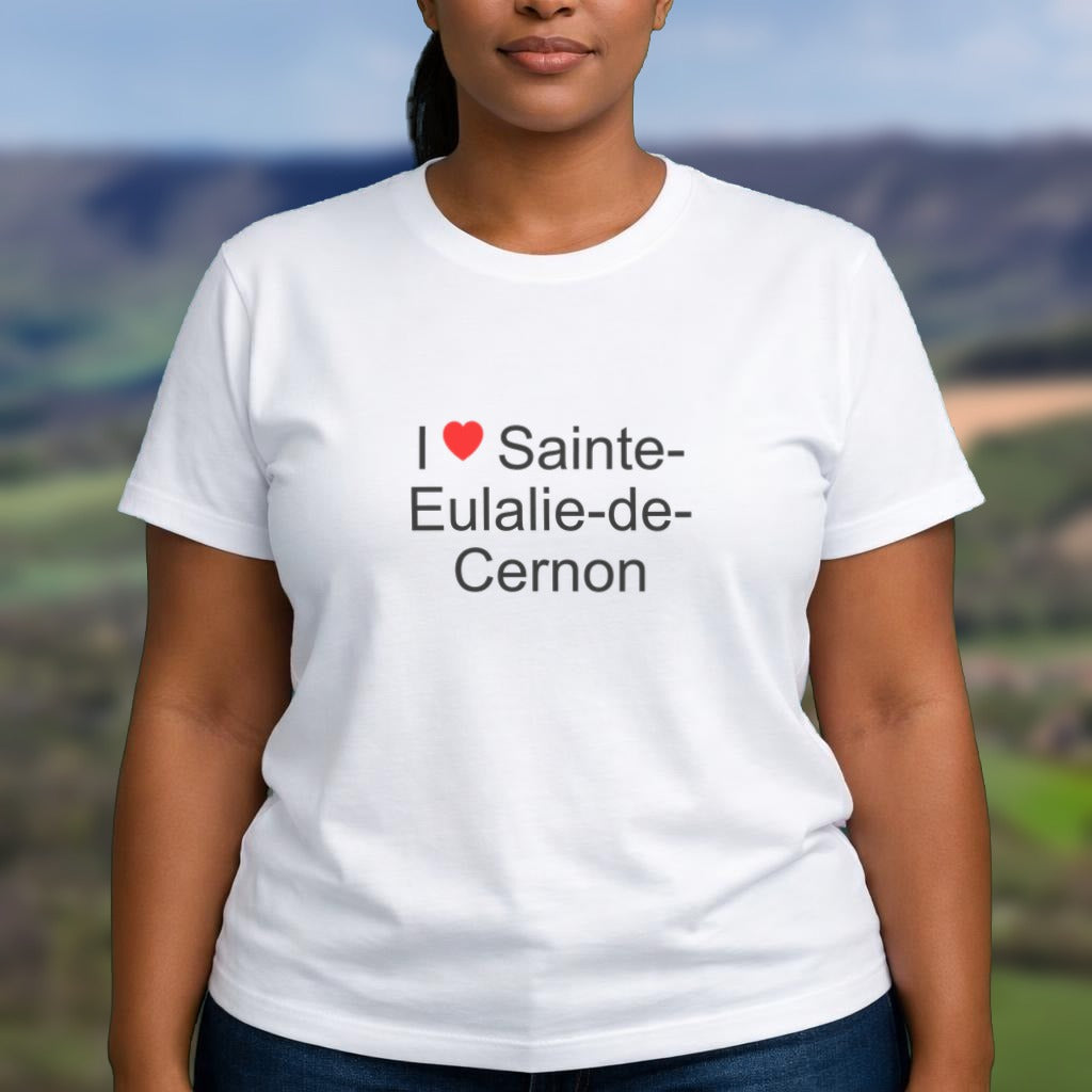 T-shirt I love Sainte-Eulalie-de-Cernon porté