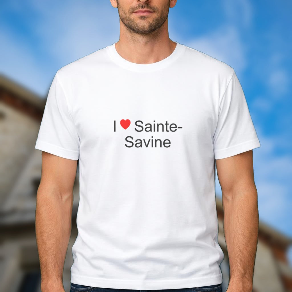 T-shirt I love Sainte-Savine porté