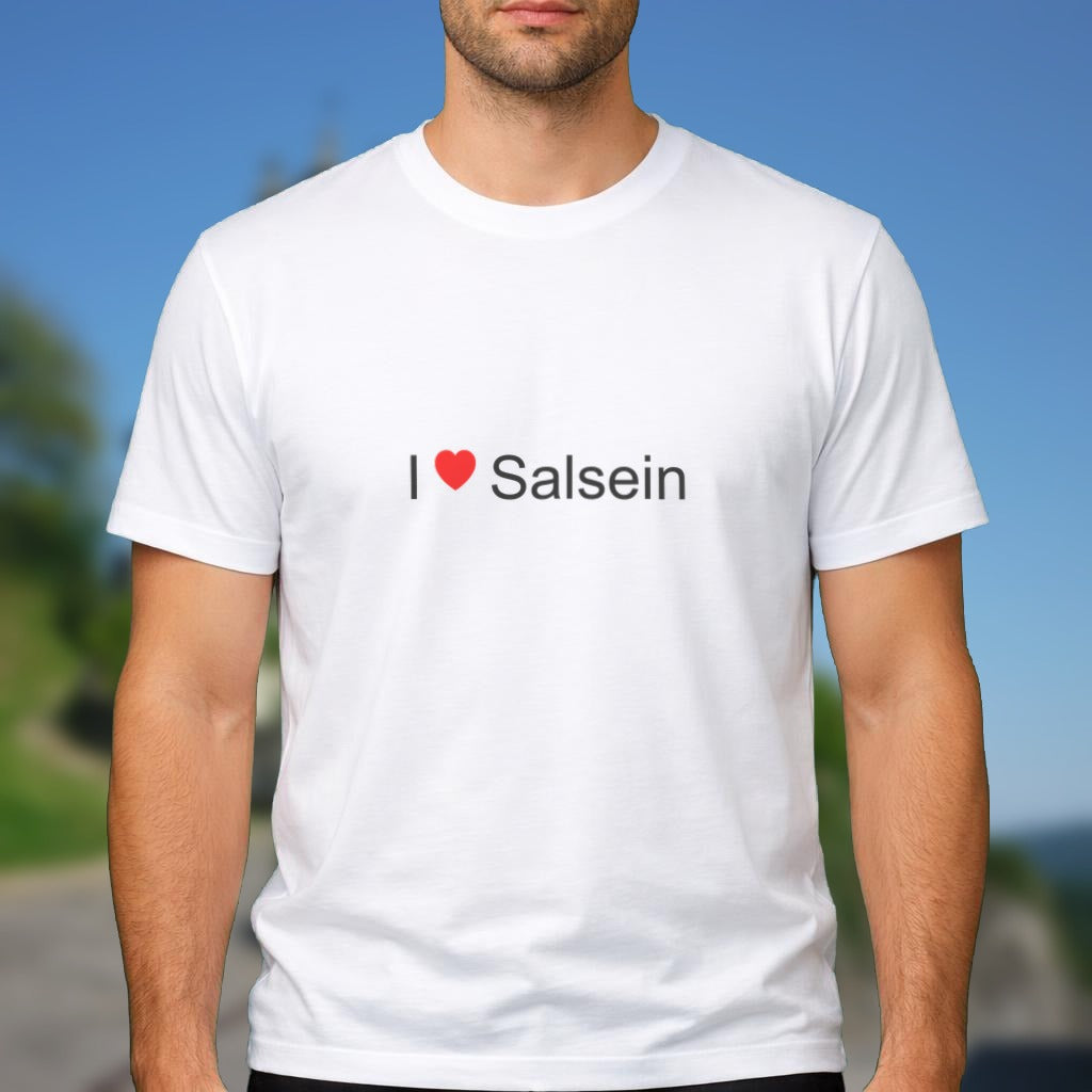 T-shirt I love Salsein porté
