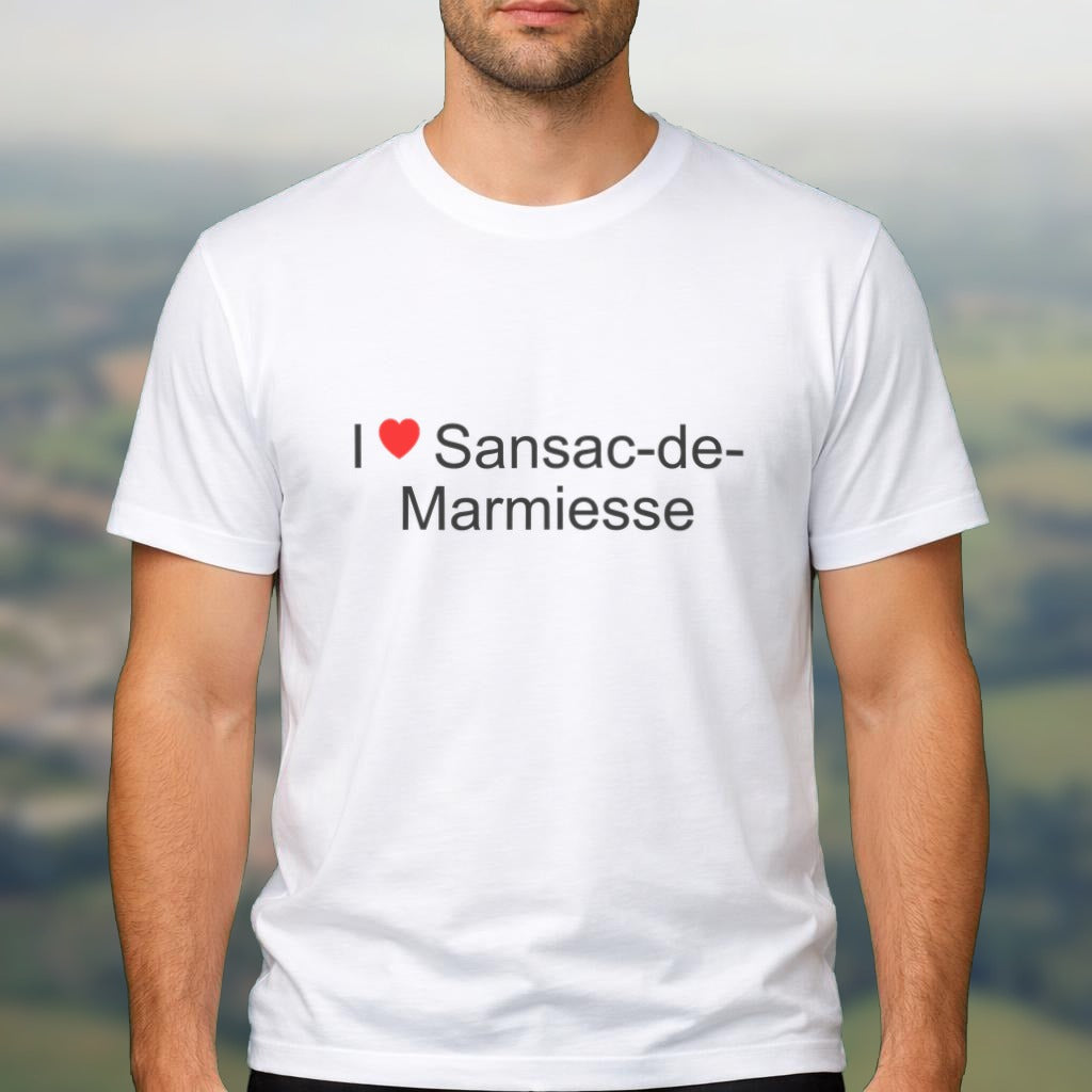 T-shirt I love Sansac-de-Marmiesse porté