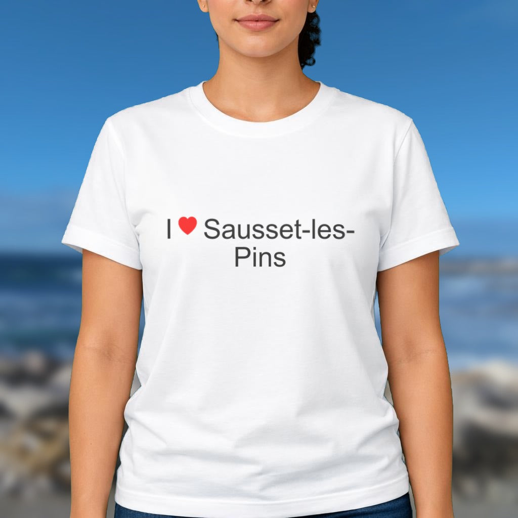 T-shirt I love Sausset-les-Pins porté