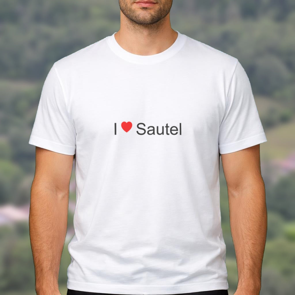 T-shirt I love Sautel porté