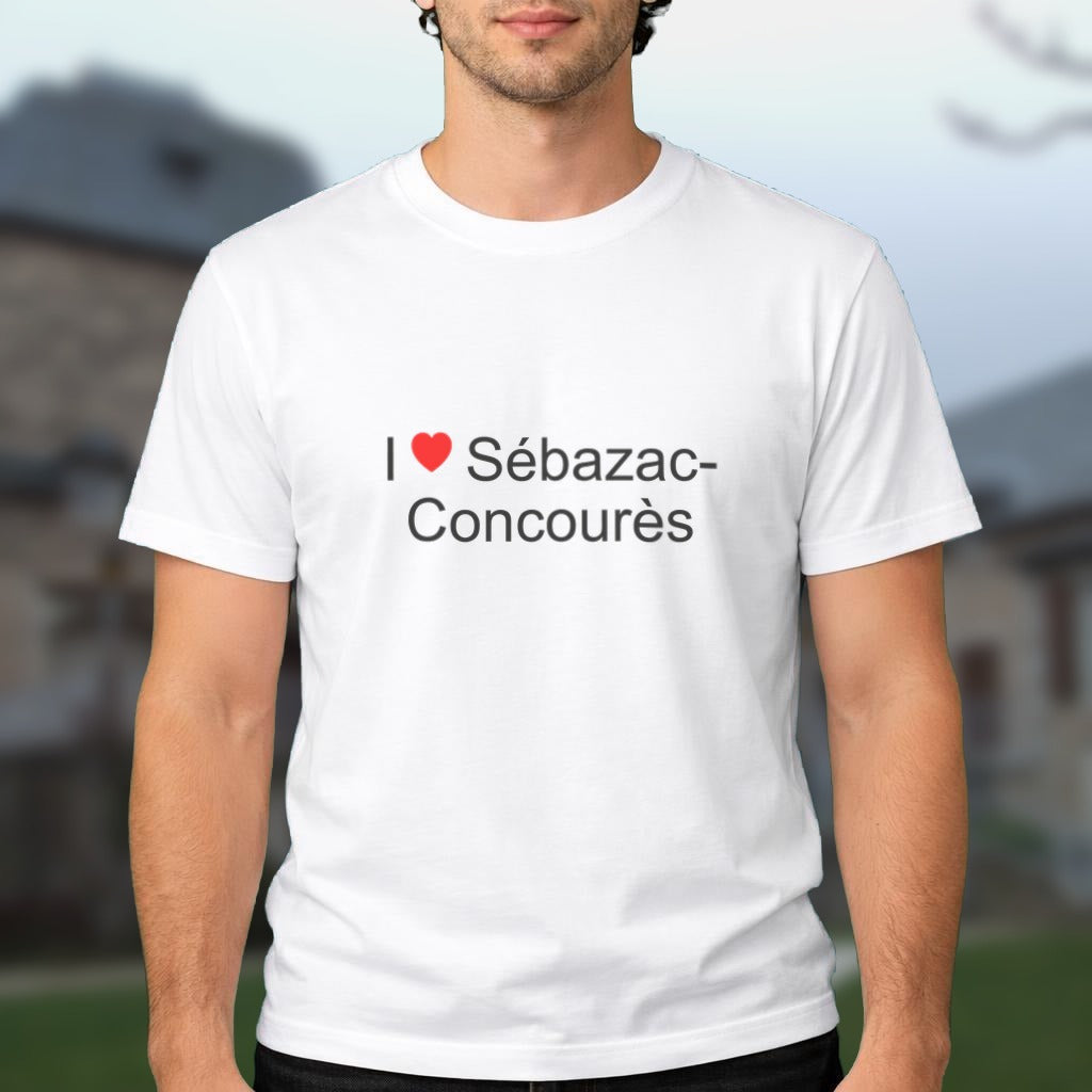 T-shirt I love Sébazac-Concourès porté