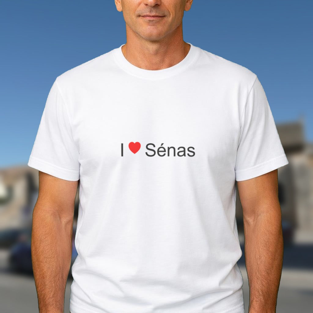 T-shirt I love Sénas porté