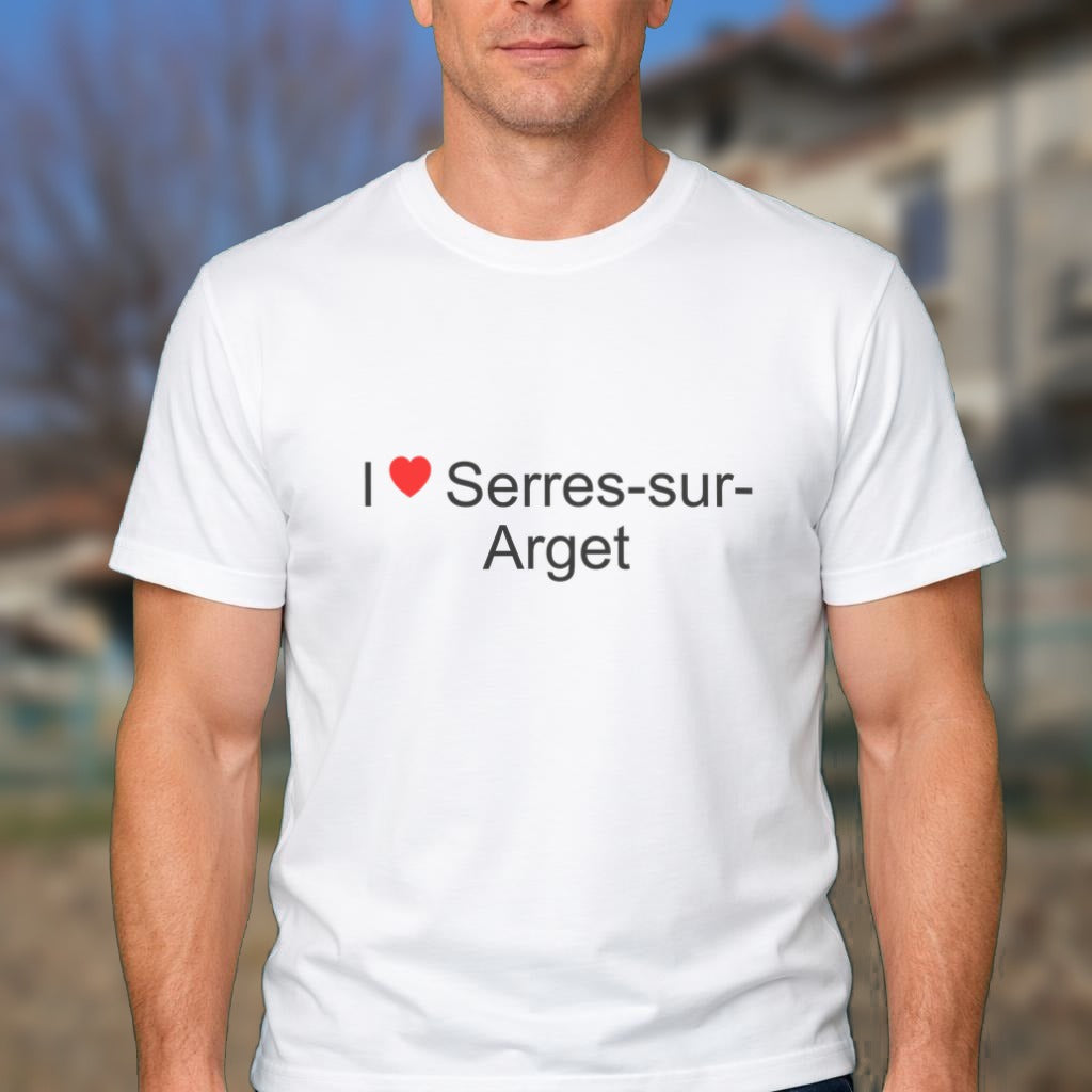 T-shirt I love Serres-sur-Arget porté