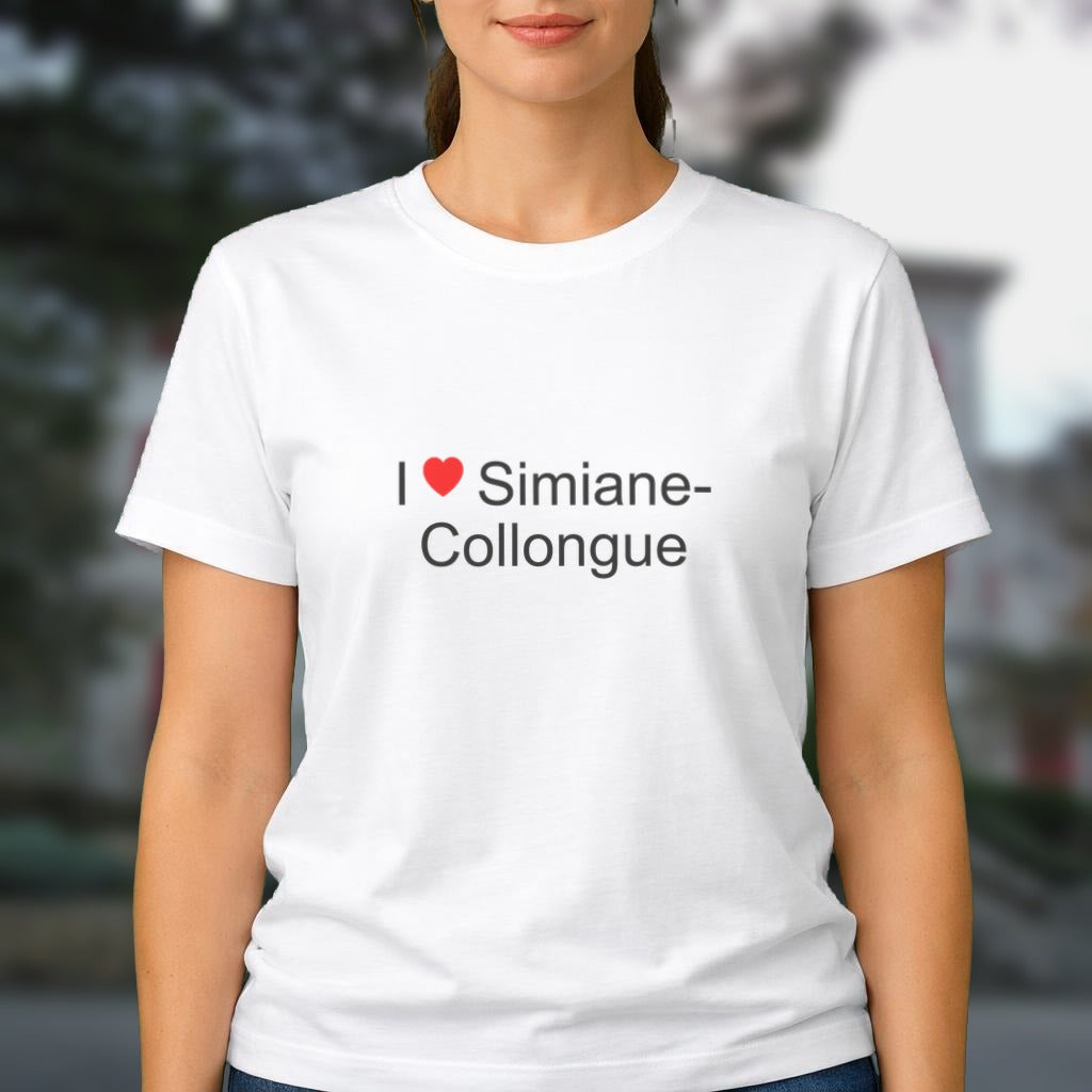 T-shirt I love Simiane-Collongue porté