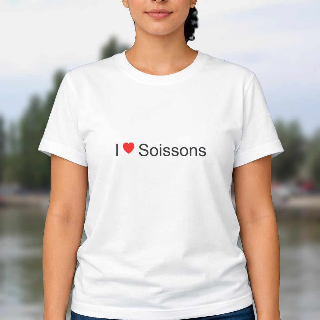 T-shirt I love Soissons porté