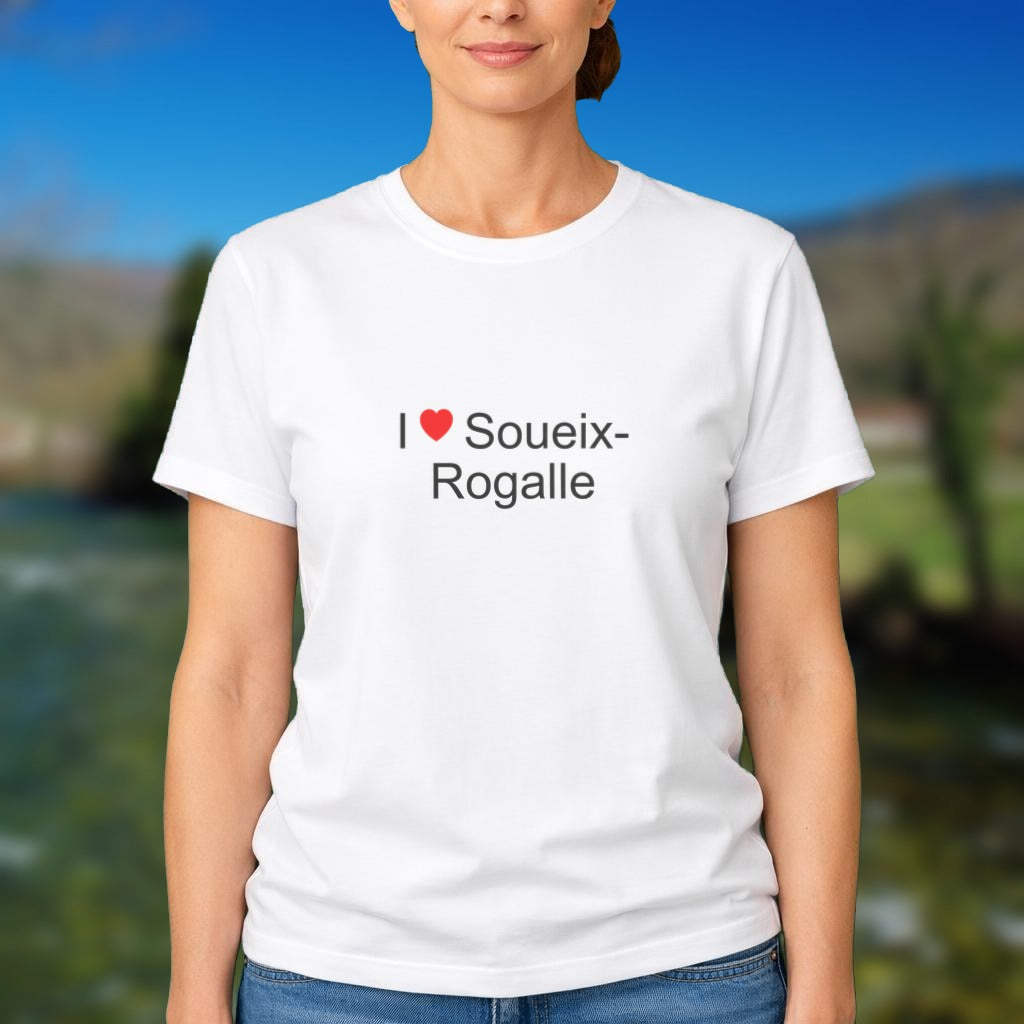 T-shirt I love Soueix-Rogalle porté