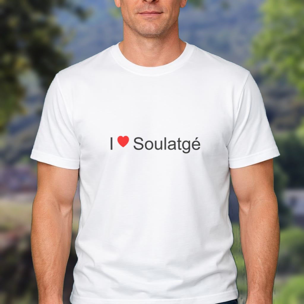 T-shirt I love Soulatgé porté