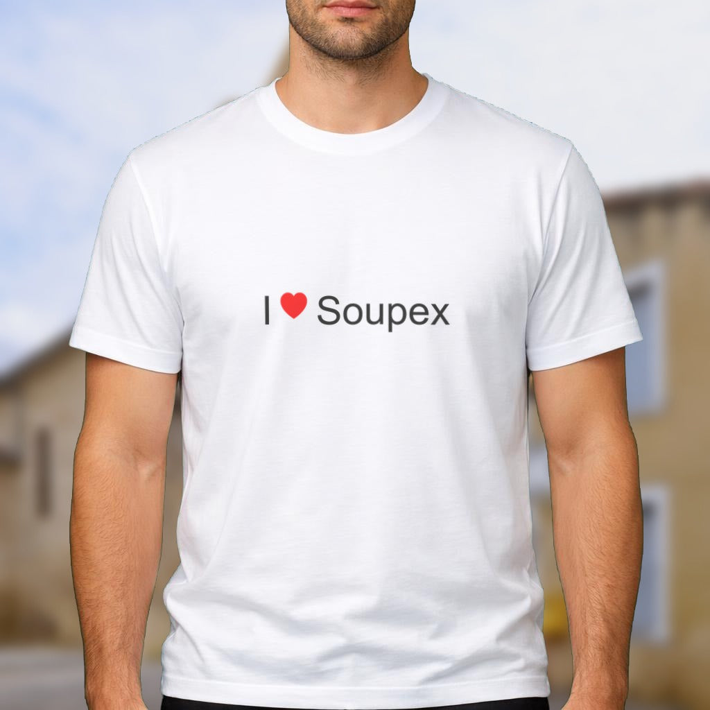 T-shirt I love Soupex porté