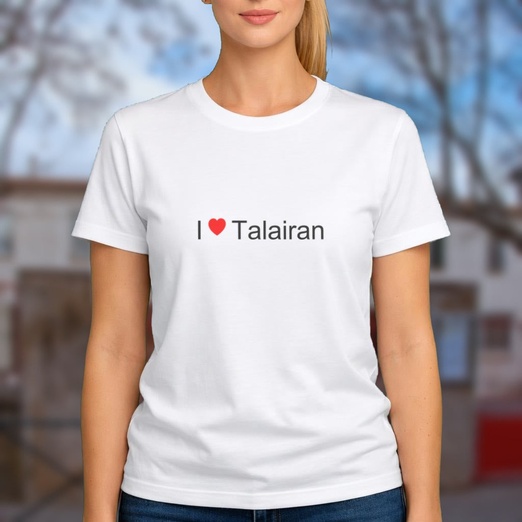 T-shirt I love Talairan porté
