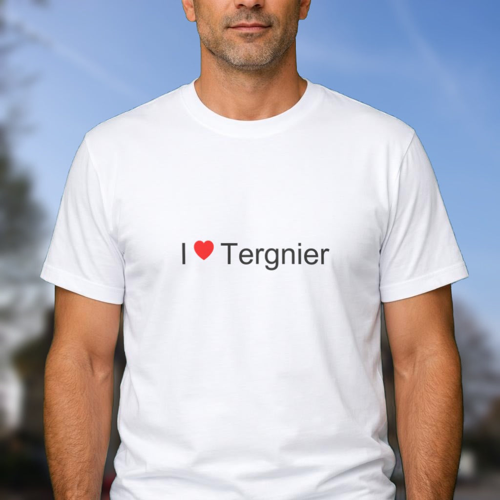 T-shirt I love Tergnier porté