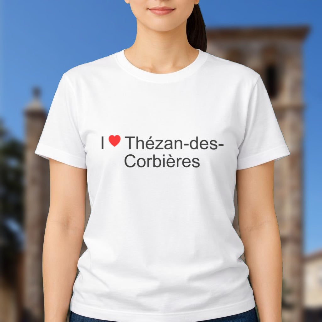 T-shirt I love Thézan-des-Corbières porté