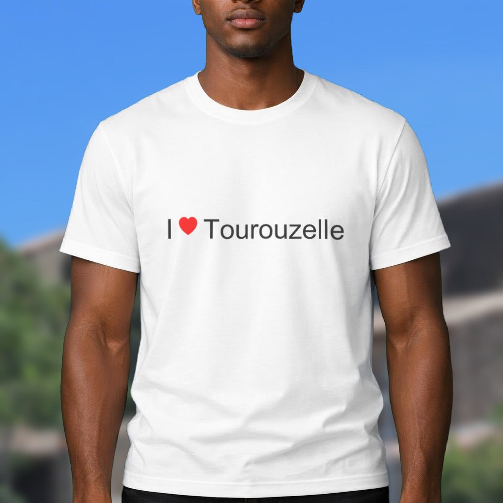 T-shirt I love Tourouzelle porté