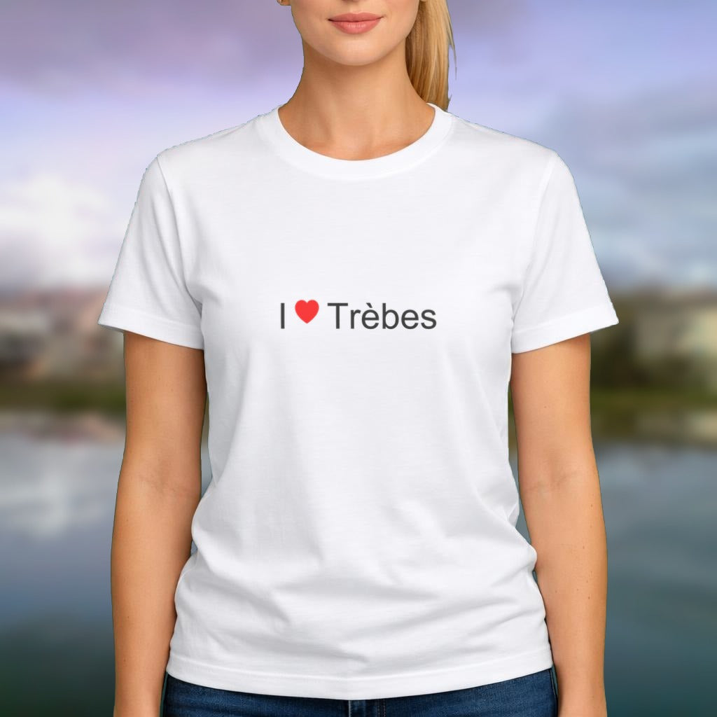 T-shirt I love Trèbes porté