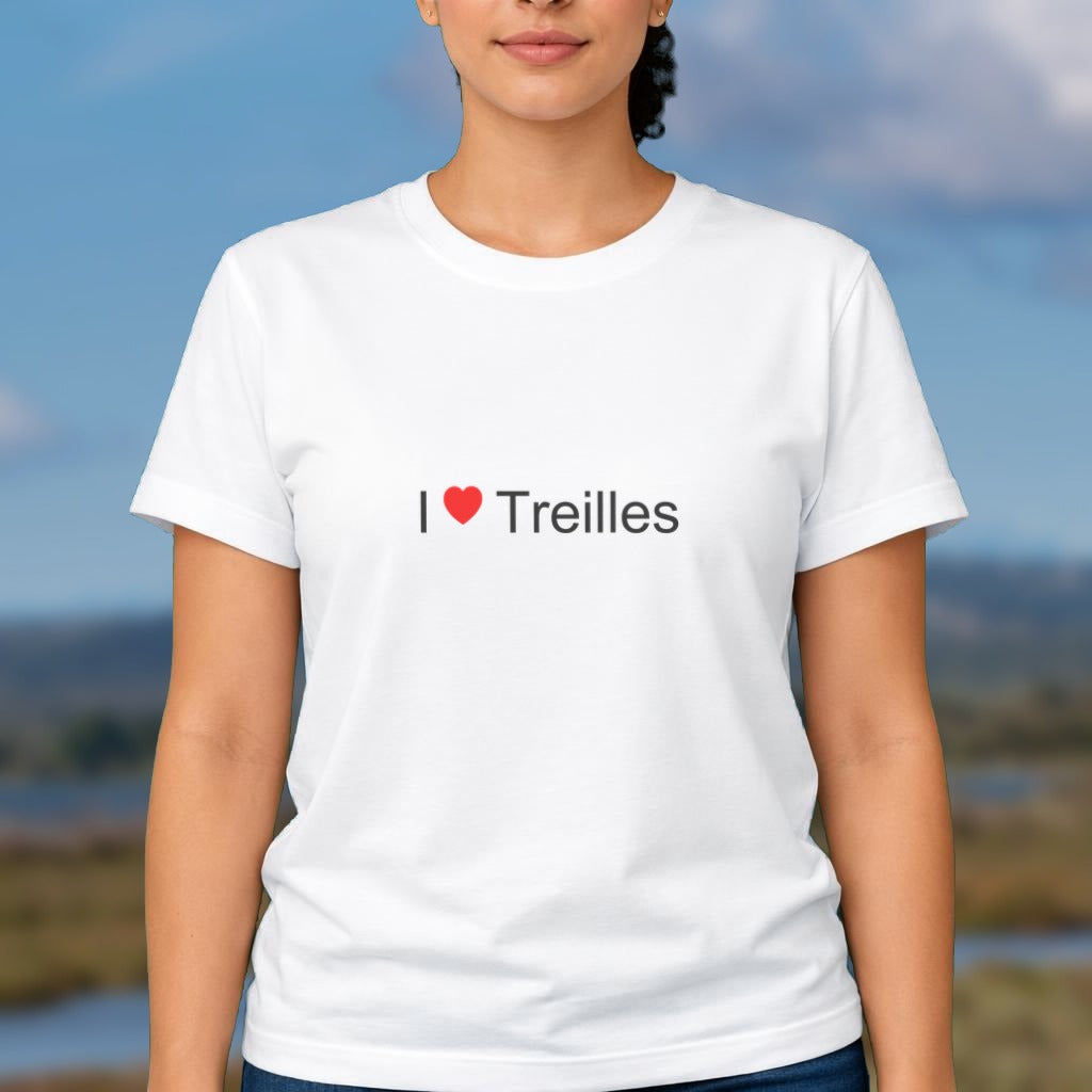 T-shirt I love Treilles porté