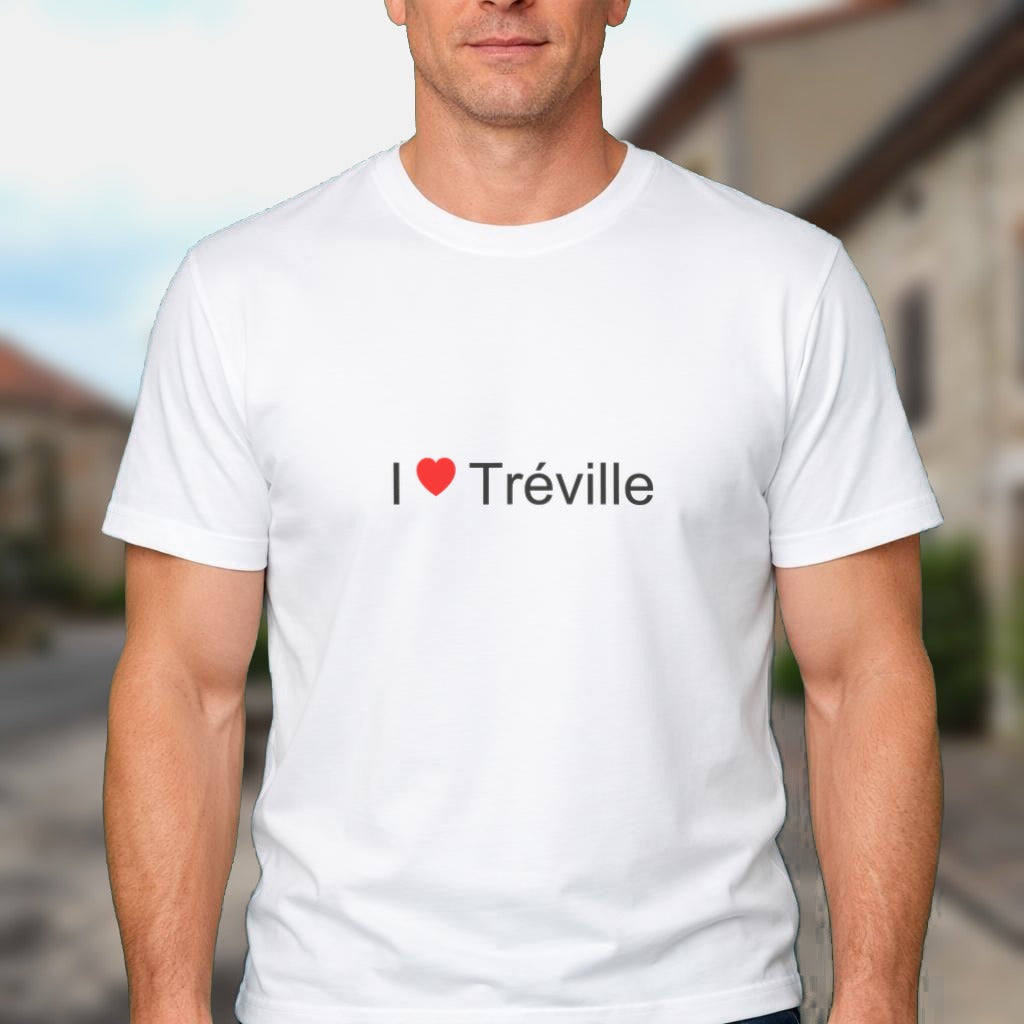 T-shirt I love Tréville porté