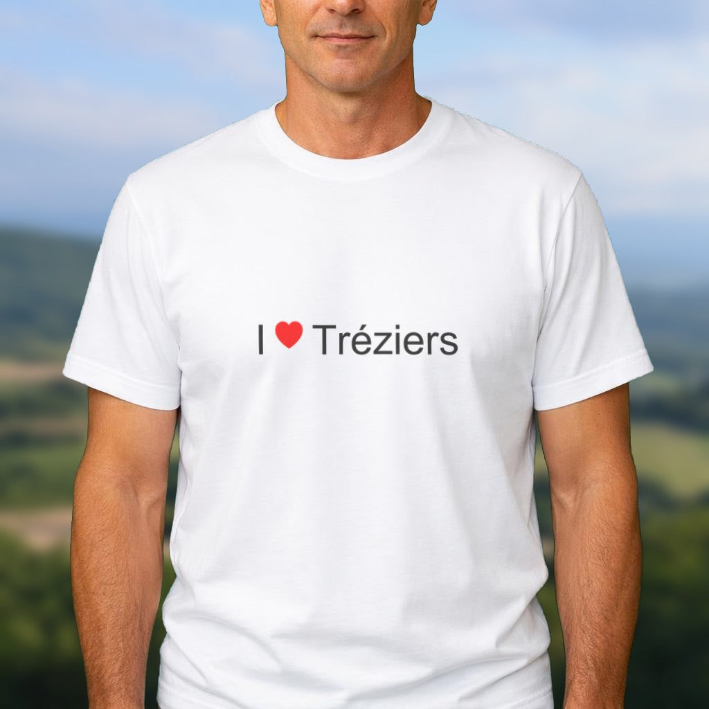 T-shirt I love Tréziers porté