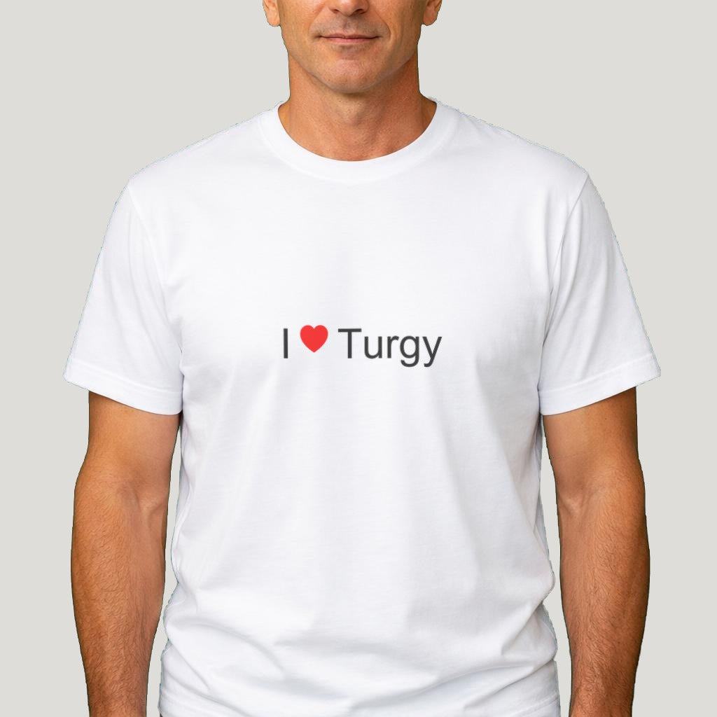 T-shirt I love Turgy porté