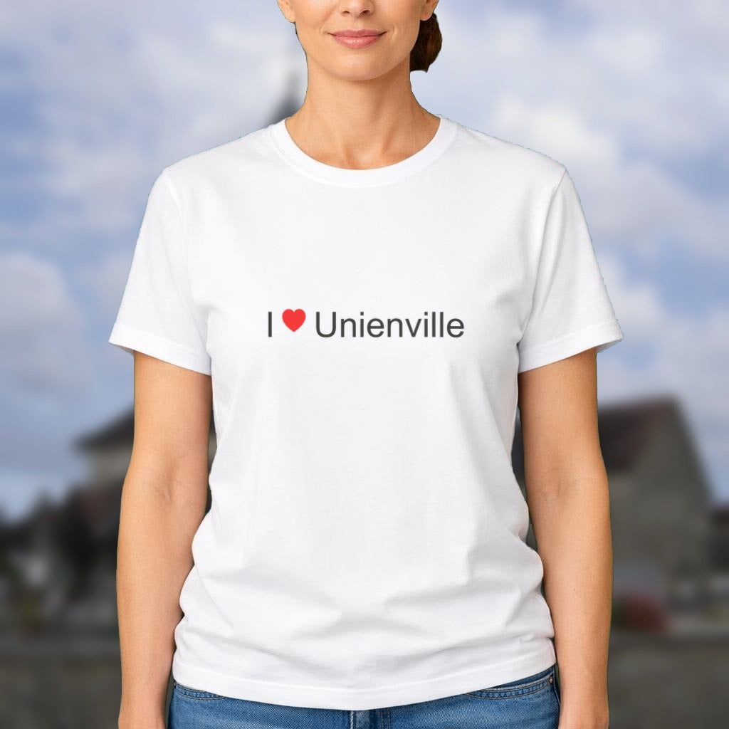 T-shirt I love Unienville porté
