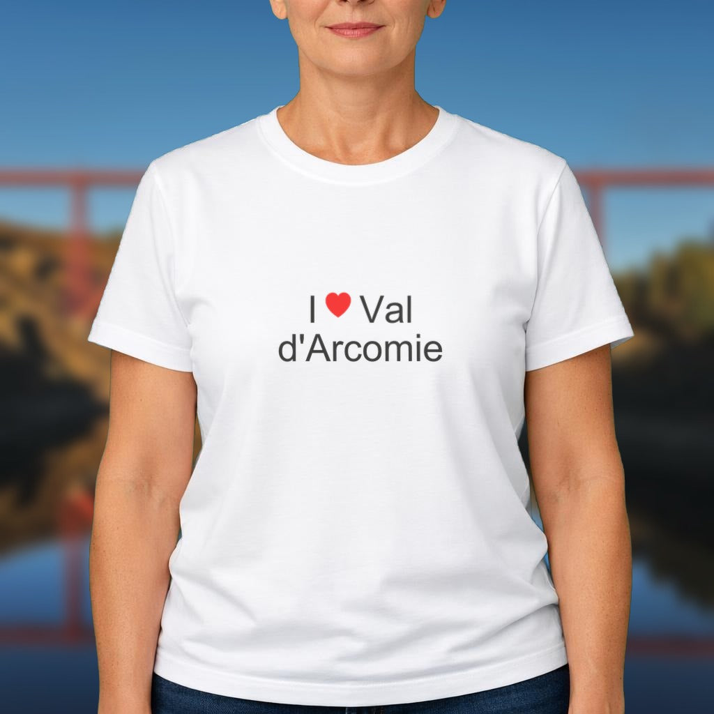 T-shirt I love Val d'Arcomie porté