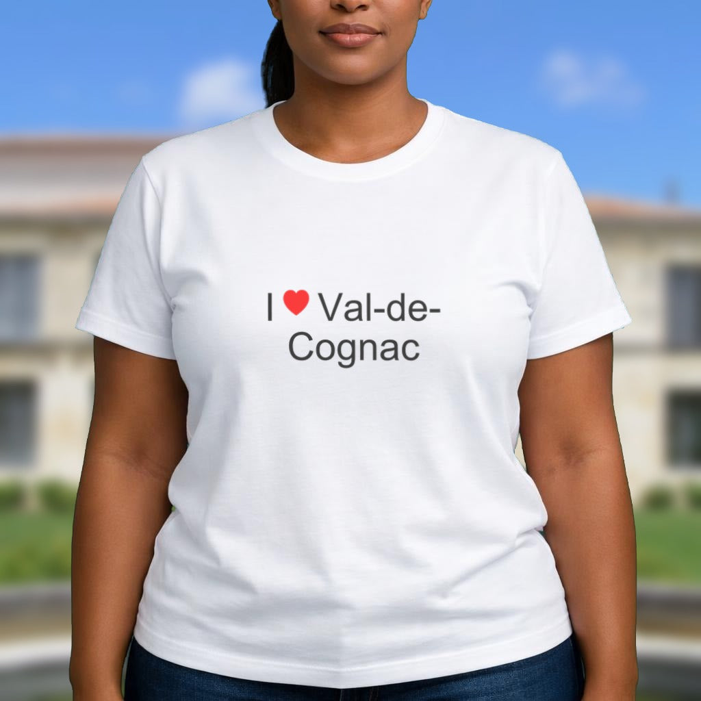 T-shirt I love Val-de-Cognac porté
