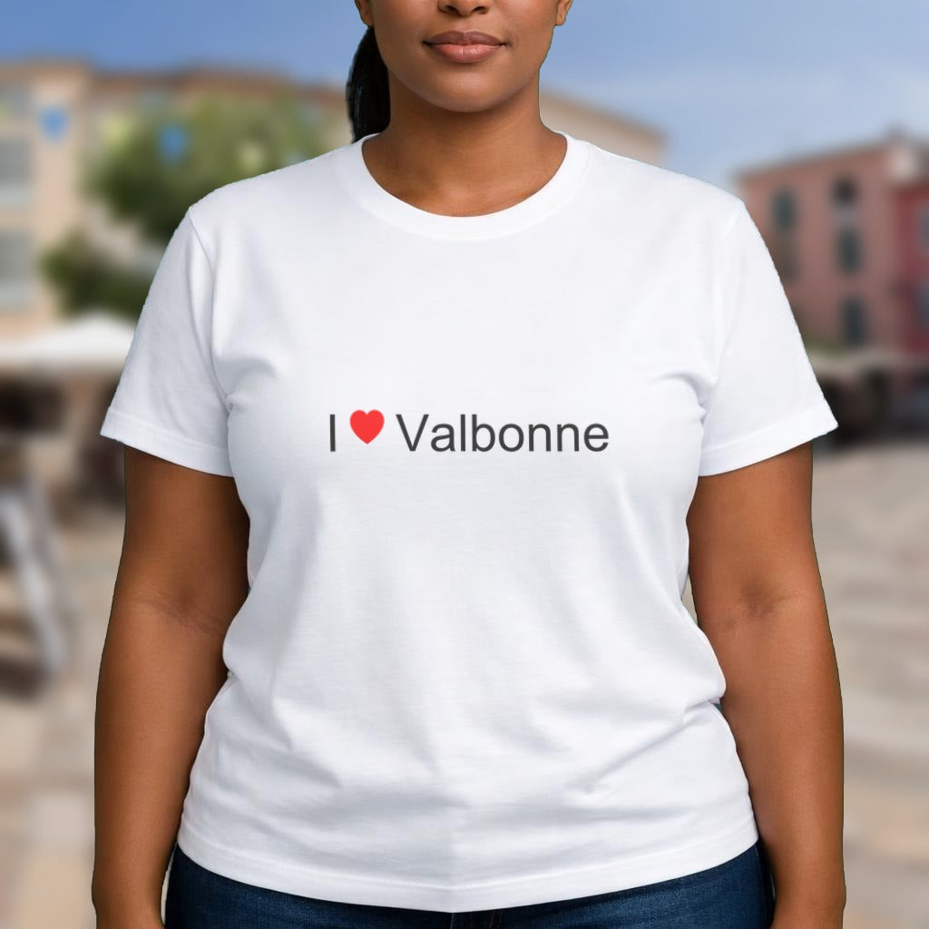T-shirt I love Valbonne porté