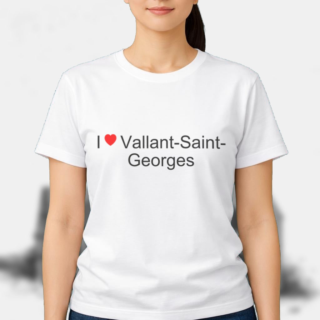 T-shirt I love Vallant-Saint-Georges porté