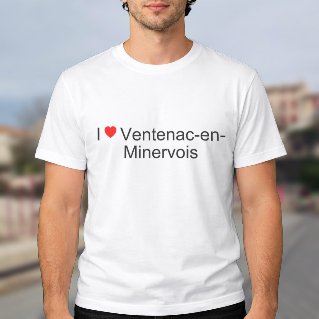 T-shirt I love Ventenac-en-Minervois porté