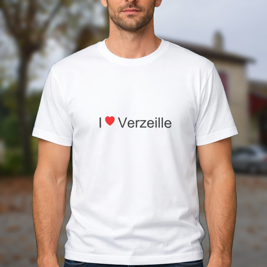 T-shirt I love Verzeille porté