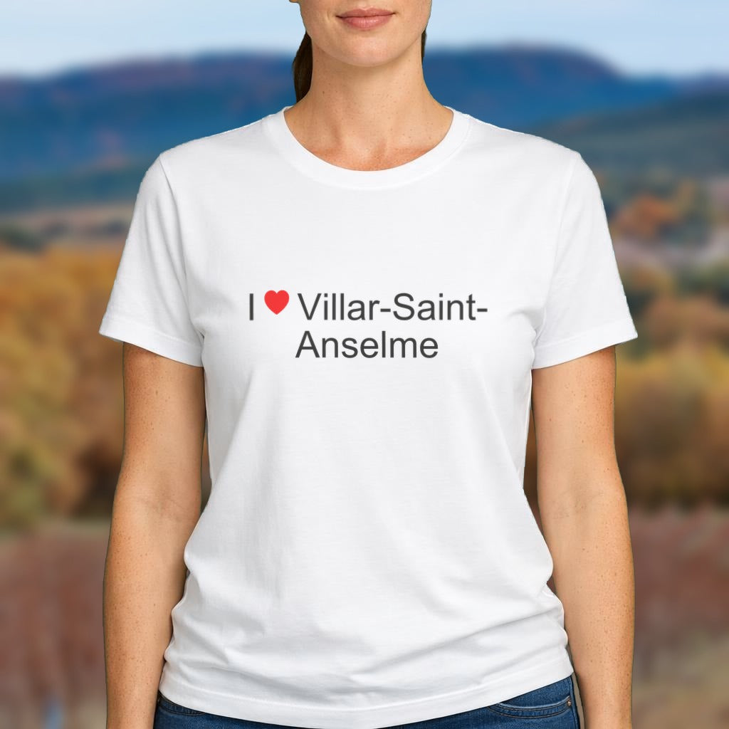 T-shirt I love Villar-Saint-Anselme porté