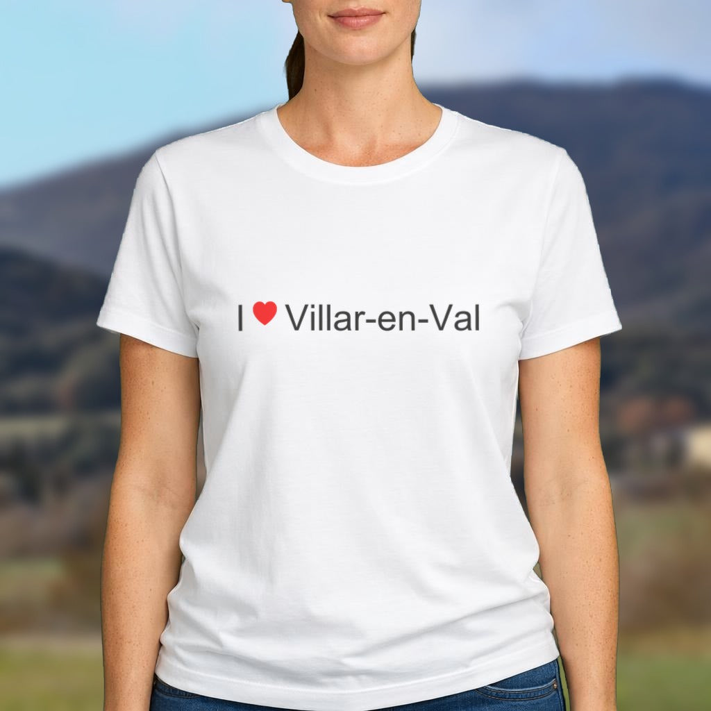 T-shirt I love Villar-en-Val porté