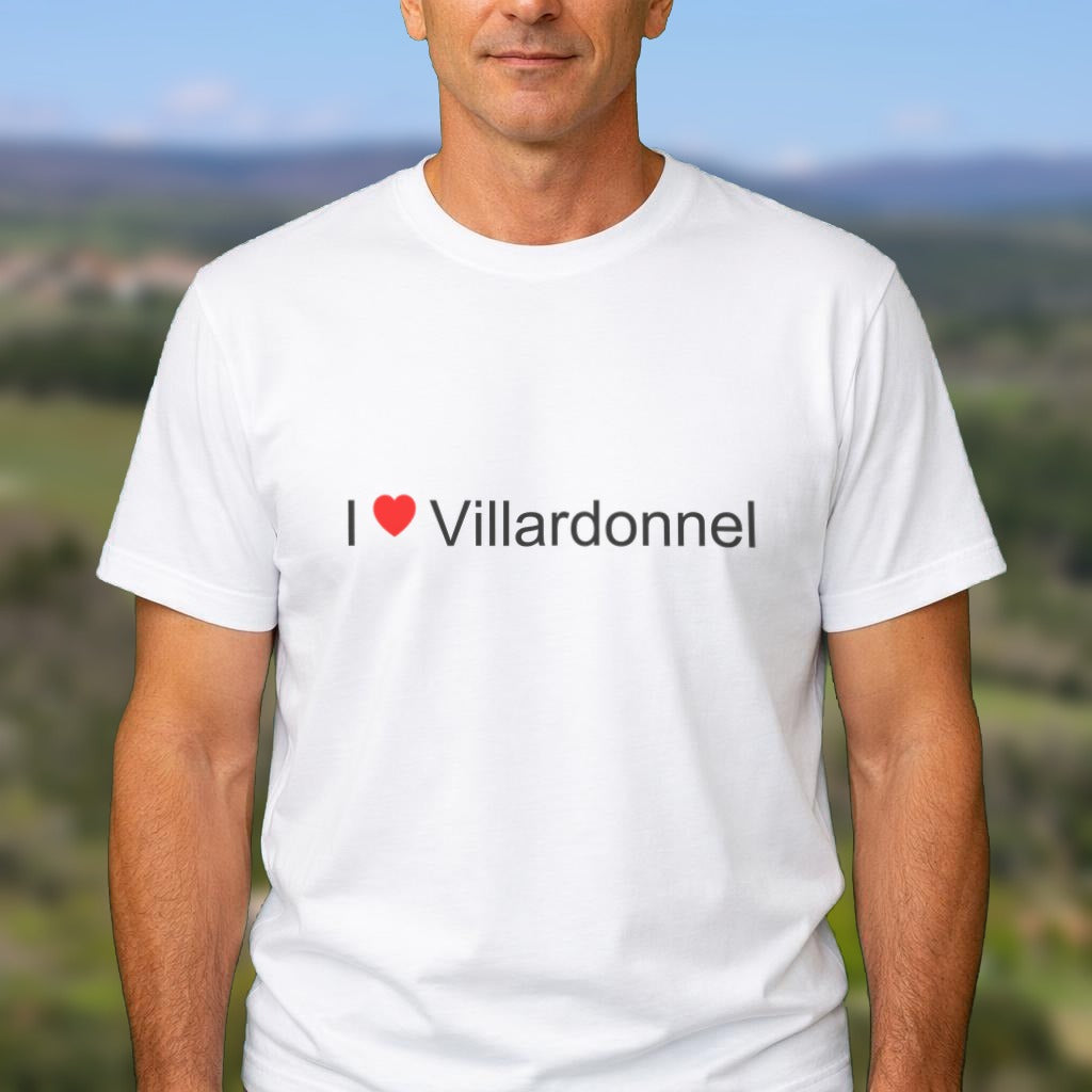 T-shirt I love Villardonnel porté