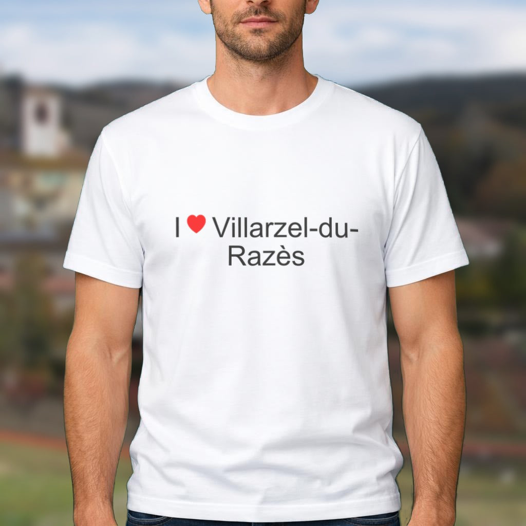 T-shirt I love Villarzel-du-Razès porté
