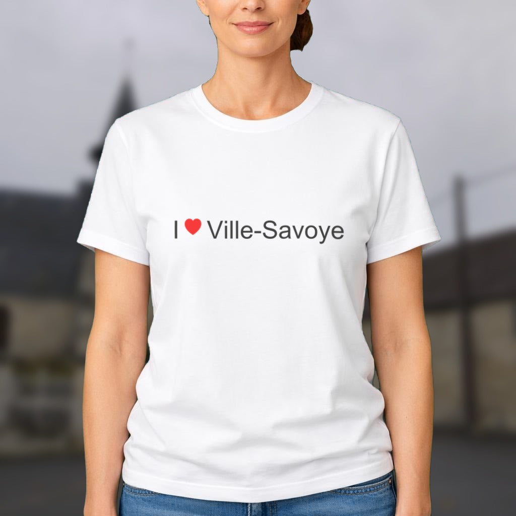 T-shirt I love Ville-Savoye porté