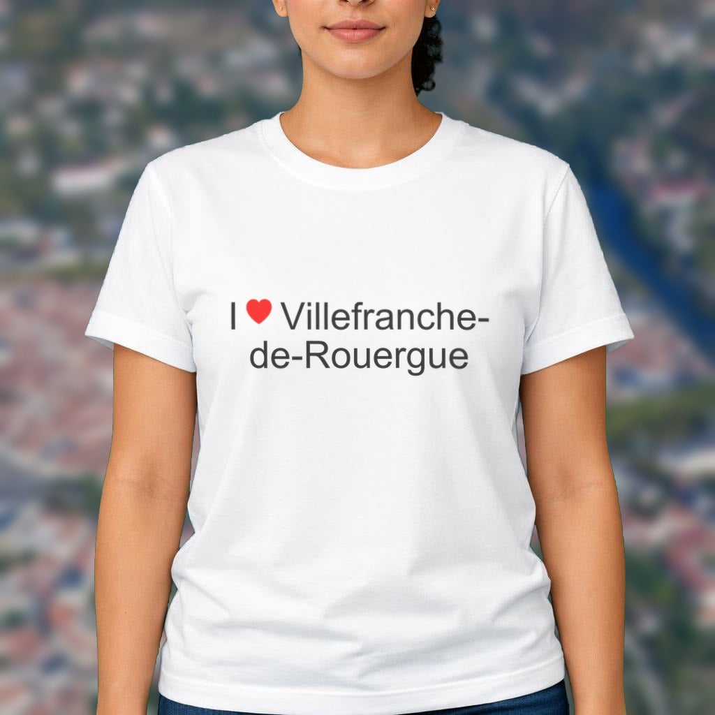T-shirt I love Villefranche-de-Rouergue porté