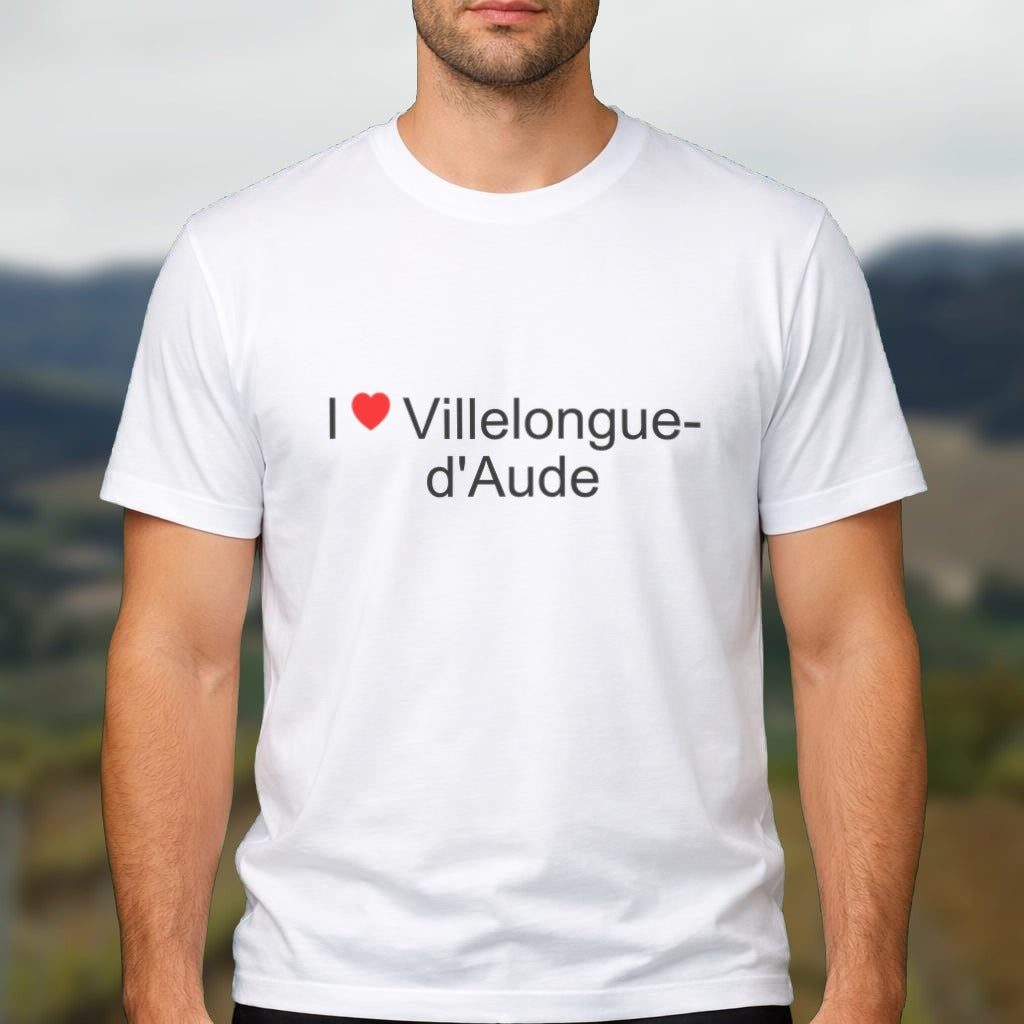 T-shirt I love Villelongue-d'Aude porté