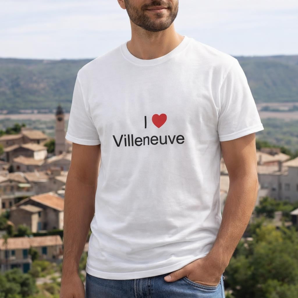 T-shirt I love Villeneuve (04)