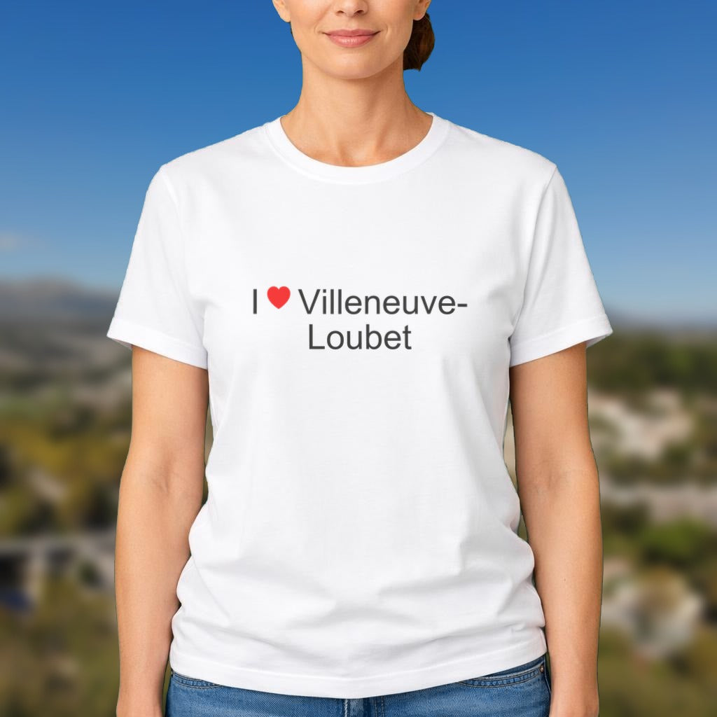 T-shirt I love Villeneuve-Loubet porté
